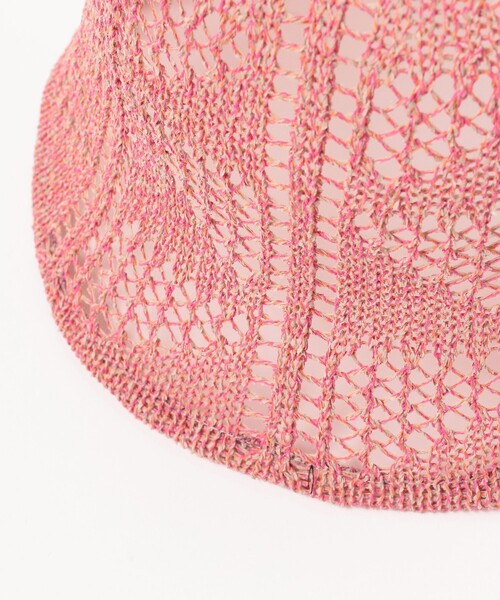 Ray BEAMS(レイビームス)の「Ray BEAMS / 透かし編 サーモ ハット(ハット・レディース・ピンク/グリーン/イエロー・ONE SIZE)」の8枚目の写真