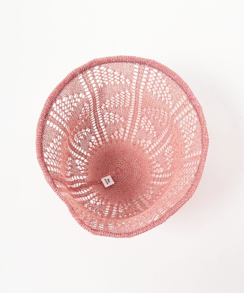 Ray BEAMS(レイビームス)の「Ray BEAMS / 透かし編 サーモ ハット(ハット・レディース・ピンク/グリーン/イエロー・ONE SIZE)」の9枚目の写真