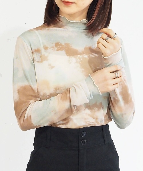 tiptop(ティップトップ)の「アソートシアーハイネックロンT(Tシャツ/カットソー・レディース・C/D/E/A/ブラック/B/オフホワイト・FREE)」の3枚目の写真