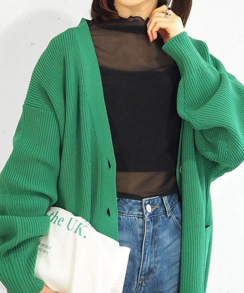 tiptop(ティップトップ)の「アソートシアーハイネックロンT(Tシャツ/カットソー・レディース・C/D/E/A/ブラック/B/オフホワイト・FREE)」の1枚目の写真