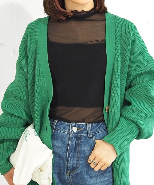 tiptop(ティップトップ)の「アソートシアーハイネックロンT(Tシャツ/カットソー・レディース・C/D/E/A/ブラック/B/オフホワイト・FREE)」の13枚目の写真