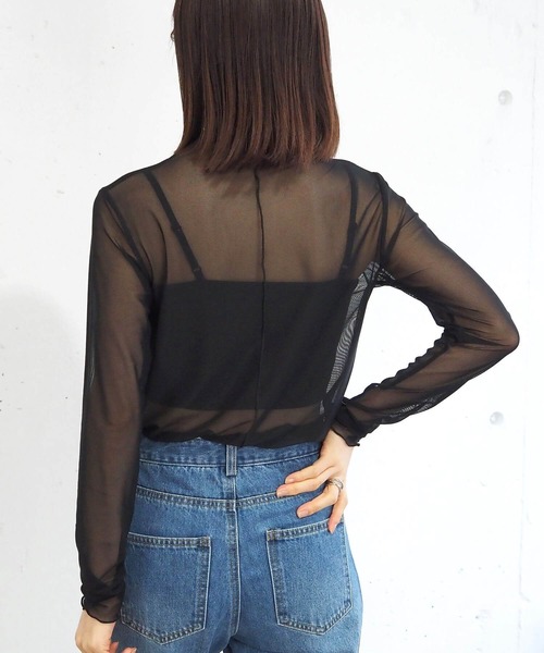 tiptop(ティップトップ)の「アソートシアーハイネックロンT(Tシャツ/カットソー・レディース・C/D/E/A/ブラック/B/オフホワイト・FREE)」の16枚目の写真