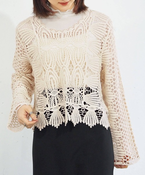 tiptop(ティップトップ)の「アソートシアーハイネックロンT(Tシャツ/カットソー・レディース・C/D/E/A/ブラック/B/オフホワイト・FREE)」の11枚目の写真