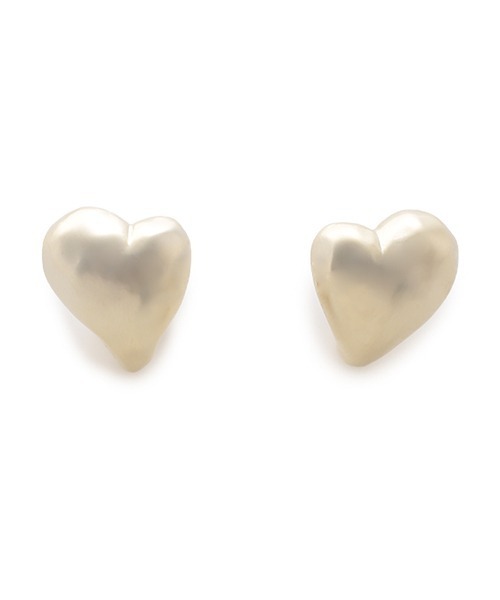 SNIDEL(スナイデル)の「ニュアンスハートフープピアス(ピアス(両耳用)・レディース・ゴールド/シルバー・FREE)」の4枚目の写真