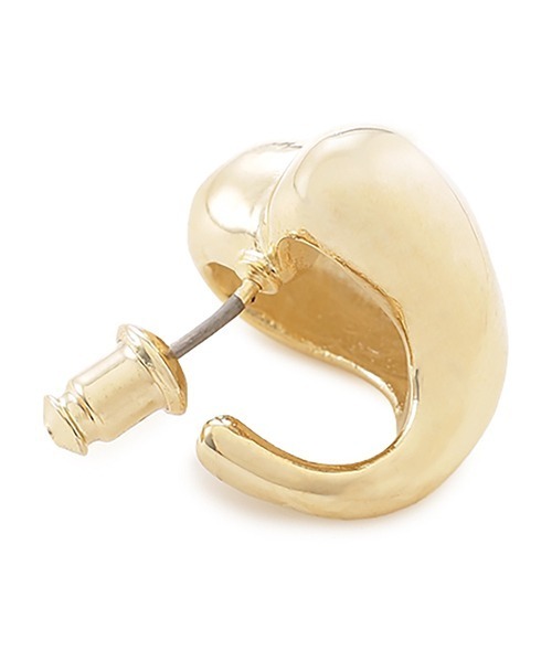 SNIDEL(スナイデル)の「ニュアンスハートフープピアス(ピアス(両耳用)・レディース・ゴールド/シルバー・FREE)」の8枚目の写真