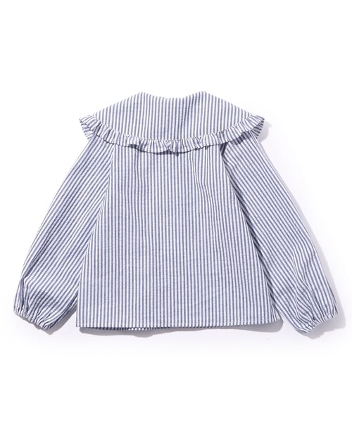SHOO・LA・RUE(シューラルー)の「◆【110-140cm】フリルビッグカラーブラウス(シャツ/ブラウス・キッズ・ブラック系1/ネイビー系2・13/12/11/14)」の5枚目の写真