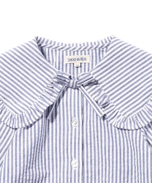 SHOO・LA・RUE(シューラルー)の「◆【110-140cm】フリルビッグカラーブラウス(シャツ/ブラウス・キッズ・ブラック系1/ネイビー系2・13/12/11/14)」の6枚目の写真