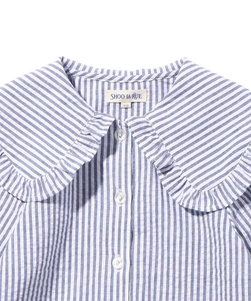 SHOO・LA・RUE(シューラルー)の「◆【110-140cm】フリルビッグカラーブラウス(シャツ/ブラウス・キッズ・ブラック系1/ネイビー系2・13/12/11/14)」の10枚目の写真