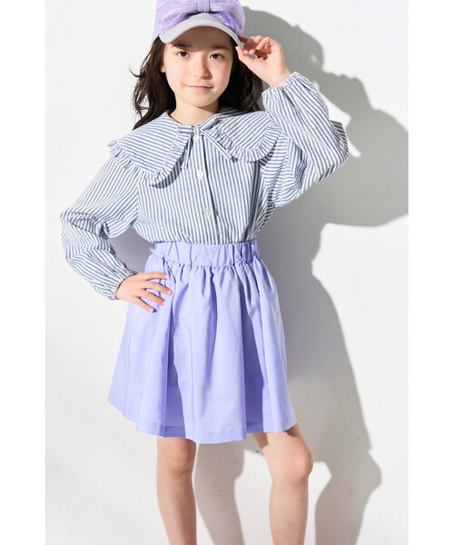 SHOO・LA・RUE(シューラルー)の「◆【110-140cm】フリルビッグカラーブラウス(シャツ/ブラウス・キッズ・ブラック系1/ネイビー系2・13/12/11/14)」の14枚目の写真