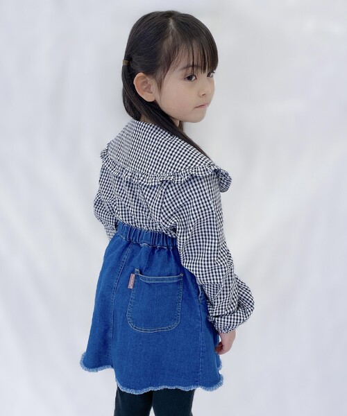 SHOO・LA・RUE(シューラルー)の「◆【110-140cm】フリルビッグカラーブラウス(シャツ/ブラウス・キッズ・ブラック系1/ネイビー系2・13/12/11/14)」の17枚目の写真