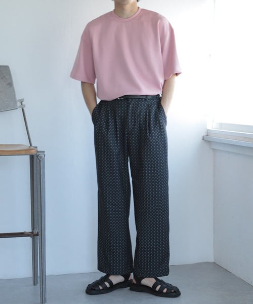 SENSE OF PLACE by URBAN RESEARCH（センスオブプレイスバイアーバンリサーチ）の「『セットアップ対応』『イージーケア』コモンガラダブルタックワイドスラックス（スラックス・メンズ・ブラック/ライトカーキ/ライトベージュ・SMALL/MEDIUM/LARGE）」の16枚目の写真