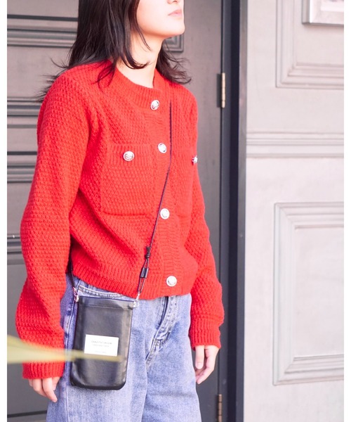 Chouchour(シュシュール)の「【chouchour/シュシュール】ニットカーディガン(カーディガン/ボレロ・レディース・ブラック/レッド/アイボリー・FREE)」の3枚目の写真