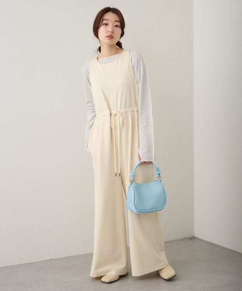 Kastane（カスタネ）の「【2023SSアイテム】テレコボーダークルーインナー（Tシャツ/カットソー・レディース・ブラック/オフホワイト/イエロー/ブルー・FREE）」の16枚目の写真