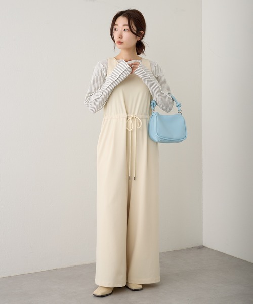 Kastane（カスタネ）の「【2023SSアイテム】テレコボーダークルーインナー（Tシャツ/カットソー・レディース・ブラック/オフホワイト/イエロー/ブルー・FREE）」の21枚目の写真