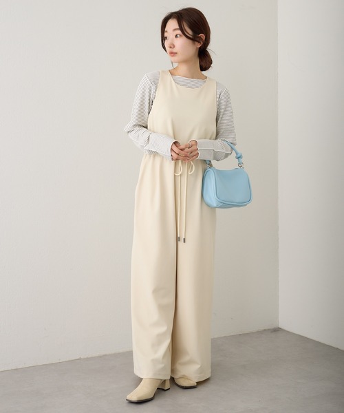 Kastane（カスタネ）の「【2023SSアイテム】テレコボーダークルーインナー（Tシャツ/カットソー・レディース・ブラック/オフホワイト/イエロー/ブルー・FREE）」の5枚目の写真