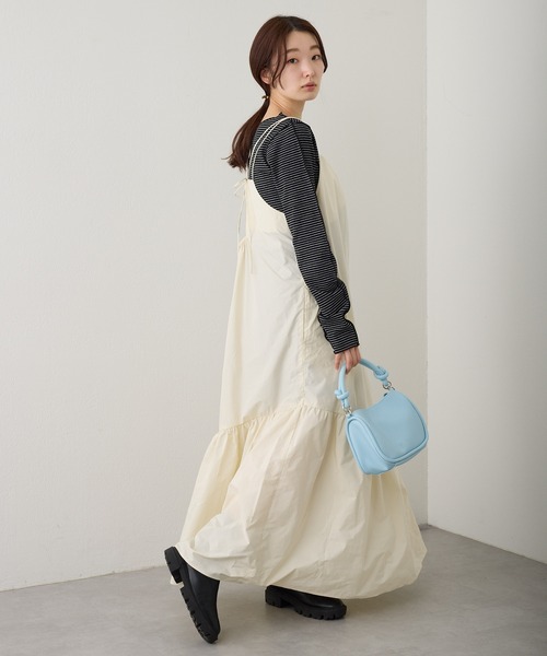 Kastane（カスタネ）の「【2023SSアイテム】テレコボーダークルーインナー（Tシャツ/カットソー・レディース・ブラック/オフホワイト/イエロー/ブルー・FREE）」の7枚目の写真