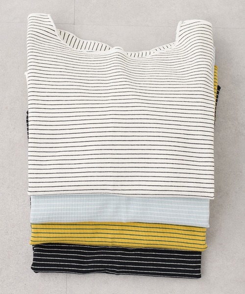 Kastane（カスタネ）の「【2023SSアイテム】テレコボーダークルーインナー（Tシャツ/カットソー・レディース・ブラック/オフホワイト/イエロー/ブルー・FREE）」の20枚目の写真