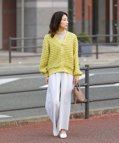 Bou Jeloud（ブージュルード）の「ポコポコジャージーカーディガン（カーディガン/ボレロ・レディース・アイボリー/ブラック/イエロー/ブルー・FREE）」の20枚目の写真