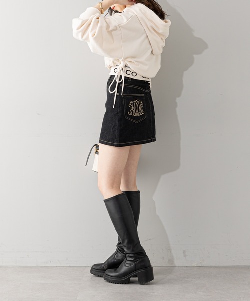 Chico（チコ）の「【2023SS/新色追加】フード裾ドロストChスウェット（スウェット・レディース・アイボリー/ピンク/グレー/ブラック・FREE）」の9枚目の写真