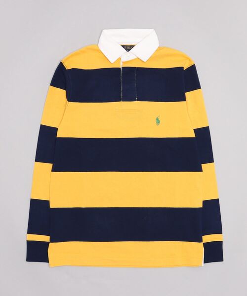 POLO RALPH LAUREN（ポロ ラルフ ローレン）の「クラシック フィット ストライプド ジャージー ラグビー シャツ（ポロシャツ・メンズ・イエロー・XL/L/S/XS/XXL/M）」の5枚目の写真