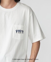 *SHIPS: THE BEATLES コラボレーション ミニ エンブロイダリー ポケット Tシャツ