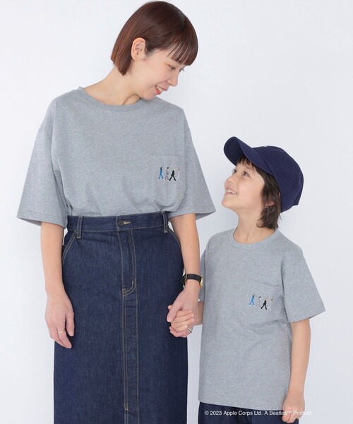 The Beatles（ザビートルズ）の「*SHIPS: THE BEATLES コラボレーション ミニ エンブロイダリー ポケット Tシャツ（Tシャツ/カットソー・メンズ・グレー/グレー系/ホワイト系/ブラック/ホワイト/ダークグレー/ネイビー/ダークブルー・SMALL/MEDIUM/LARGE/X-LARGE/XX-LARGE）」の4枚目の写真