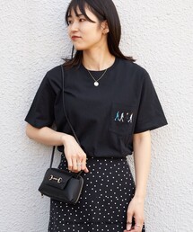 *SHIPS: THE BEATLES コラボレーション ミニ エンブロイダリー ポケット Tシャツ