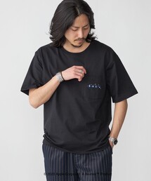 *SHIPS: THE BEATLES コラボレーション ミニ エンブロイダリー ポケット Tシャツ