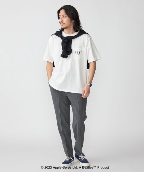The Beatles（ザビートルズ）の「*SHIPS: THE BEATLES コラボレーション ミニ エンブロイダリー ポケット Tシャツ（Tシャツ/カットソー・メンズ・グレー/グレー系/ホワイト系/ブラック/ホワイト/ダークグレー/ネイビー/ダークブルー・SMALL/MEDIUM/LARGE/X-LARGE/XX-LARGE）」の9枚目の写真