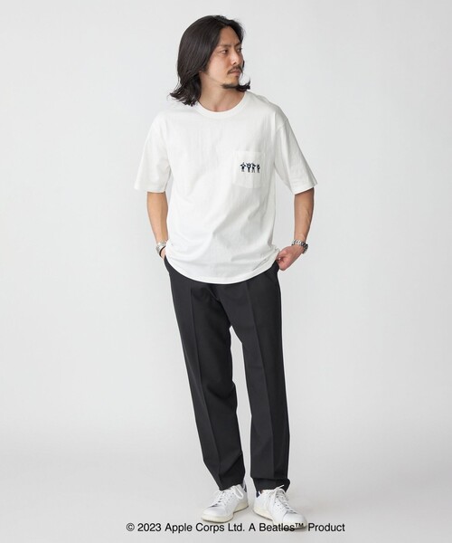 The Beatles（ザビートルズ）の「*SHIPS: THE BEATLES コラボレーション ミニ エンブロイダリー ポケット Tシャツ（Tシャツ/カットソー・メンズ・グレー/グレー系/ホワイト系/ブラック/ホワイト/ダークグレー/ネイビー/ダークブルー・SMALL/MEDIUM/LARGE/X-LARGE/XX-LARGE）」の10枚目の写真