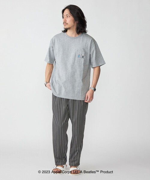 The Beatles（ザビートルズ）の「*SHIPS: THE BEATLES コラボレーション ミニ エンブロイダリー ポケット Tシャツ（Tシャツ/カットソー・メンズ・グレー/グレー系/ホワイト系/ブラック/ホワイト/ダークグレー/ネイビー/ダークブルー・SMALL/MEDIUM/LARGE/X-LARGE/XX-LARGE）」の12枚目の写真