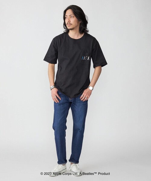The Beatles（ザビートルズ）の「*SHIPS: THE BEATLES コラボレーション ミニ エンブロイダリー ポケット Tシャツ（Tシャツ/カットソー・メンズ・グレー/グレー系/ホワイト系/ブラック/ホワイト/ダークグレー/ネイビー/ダークブルー・SMALL/MEDIUM/LARGE/X-LARGE/XX-LARGE）」の15枚目の写真