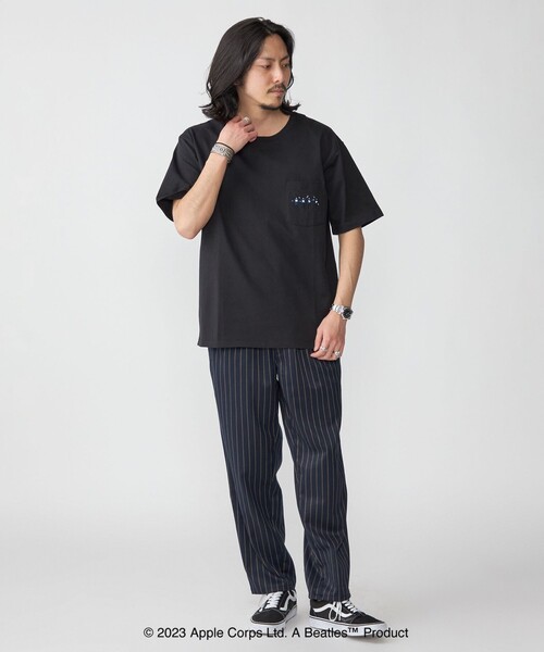 The Beatles（ザビートルズ）の「*SHIPS: THE BEATLES コラボレーション ミニ エンブロイダリー ポケット Tシャツ（Tシャツ/カットソー・メンズ・グレー/グレー系/ホワイト系/ブラック/ホワイト/ダークグレー/ネイビー/ダークブルー・SMALL/MEDIUM/LARGE/X-LARGE/XX-LARGE）」の16枚目の写真