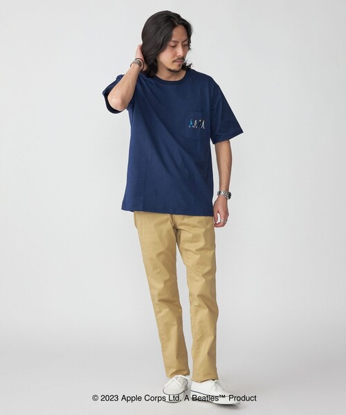 The Beatles（ザビートルズ）の「*SHIPS: THE BEATLES コラボレーション ミニ エンブロイダリー ポケット Tシャツ（Tシャツ/カットソー・メンズ・グレー/グレー系/ホワイト系/ブラック/ホワイト/ダークグレー/ネイビー/ダークブルー・SMALL/MEDIUM/LARGE/X-LARGE/XX-LARGE）」の17枚目の写真