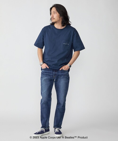 The Beatles（ザビートルズ）の「*SHIPS: THE BEATLES コラボレーション ミニ エンブロイダリー ポケット Tシャツ（Tシャツ/カットソー・メンズ・グレー/グレー系/ホワイト系/ブラック/ホワイト/ダークグレー/ネイビー/ダークブルー・SMALL/MEDIUM/LARGE/X-LARGE/XX-LARGE）」の18枚目の写真