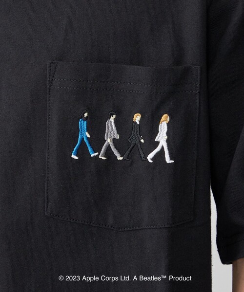 *SHIPS: THE BEATLES エンブロイダリー Tシャツ 24SS WEB限定】SHIPS: THE BEATLES エンブロイダリー Tシャツ 24SS