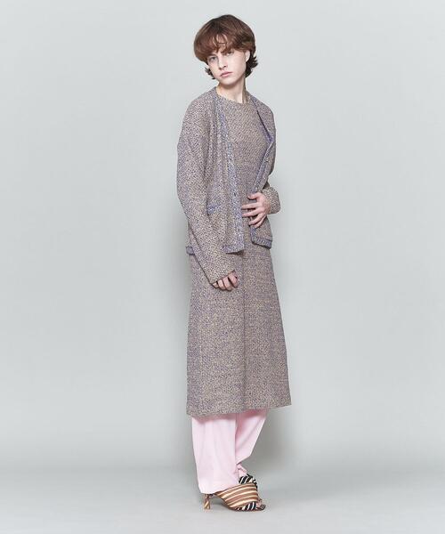 6（ロク）の「<6(ROKU)＞MIX V NECK CARDIGAN/カーディガン