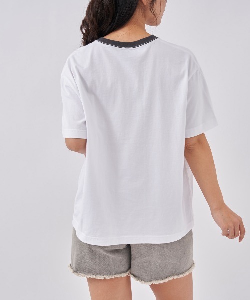 RUSTY(ラスティ)の「【RUSTY:ラスティー】レディースオーバーサイズTシャツ(Tシャツ/カットソー・レディース・ベージュ/ホワイト/ネイビー・LARGE/MEDIUM)」の10枚目の写真