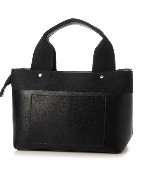 cache cache(カシュ カシュ)の「カシュカシュ cachecache / テープディテール2wayパーテーショントート(ショルダーバッグ・レディース・グレー/サックスブルー/ベージュ系その他/アイボリー/ブラック/イエロー・FREE)」の7枚目の写真