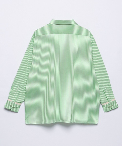 Dickies(ディッキーズ)の「【Dickies】LONG SLEEVE WIDE WORK STRIPE SHIRT / ワイドシルエット ストライプシャツ(シャツ/ブラウス・メンズ・サックスブルー/ミント・S/M/L)」の5枚目の写真