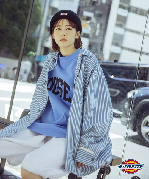 Dickies(ディッキーズ)の「【Dickies】LONG SLEEVE WIDE WORK STRIPE SHIRT / ワイドシルエット ストライプシャツ(シャツ/ブラウス・メンズ・サックスブルー/ミント・S/M/L)」の18枚目の写真