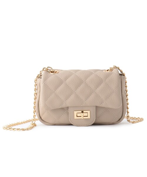 couture brooch（クチュールブローチ）の「◆キルティングショルダーバッグ（ショルダーバッグ・レディース・ダークグリーン/ライトベージュ/ブラック・00）」の2枚目の写真