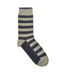 DEMOCRATIQUE SOCKS（デモクラティックソックス）の「【DEMOCRATIQUE SOCKS/デモクラティックソックス】クルーソックス ボーダーストライプ柄靴下 "ORIGINALS STRIPER" from Denmark Copenhagen（ソックス/靴下）」