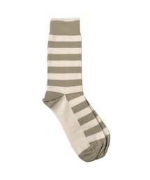 DEMOCRATIQUE SOCKS（デモクラティックソックス）の「【DEMOCRATIQUE SOCKS/デモクラティックソックス】クルーソックス ボーダーストライプ柄靴下 "ORIGINALS STRIPER" from Denmark Copenhagen（ソックス/靴下）」