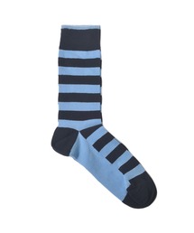ソックス/靴下（ブルー・ネイビー/青色系・ストライプ柄）ファッション