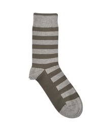 DEMOCRATIQUE SOCKS（デモクラティックソックス）の「【DEMOCRATIQUE SOCKS/デモクラティックソックス】クルーソックス ボーダーストライプ柄靴下 "ORIGINALS STRIPER" from Denmark Copenhagen（ソックス/靴下）」