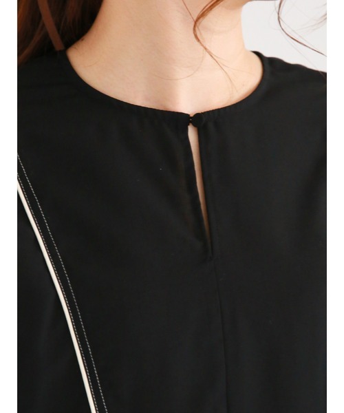 Te chichi（テチチ）の「バイカラーパイピングブラウス（シャツ/ブラウス・レディース・ベージュ/オフホワイト/ブラック・ﾌﾘ-）」の14枚目の写真