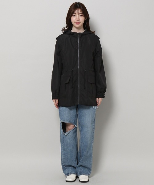 ALAND(エーランド)の「3.3 Field Trip/2WAYミリタリーコート 2199757(ダウンジャケット/コート・レディース・チャコール/カーキ/アイボリー・MEDIUM/LARGE)」の8枚目の写真