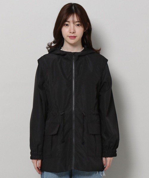 ALAND(エーランド)の「3.3 Field Trip/2WAYミリタリーコート 2199757(ダウンジャケット/コート・レディース・チャコール/カーキ/アイボリー・MEDIUM/LARGE)」の9枚目の写真