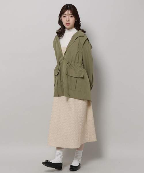 ALAND(エーランド)の「3.3 Field Trip/2WAYミリタリーコート 2199757(ダウンジャケット/コート・レディース・チャコール/カーキ/アイボリー・MEDIUM/LARGE)」の13枚目の写真